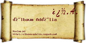 Ölbaum Adélia névjegykártya
